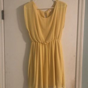 Yellow chiffon dress
